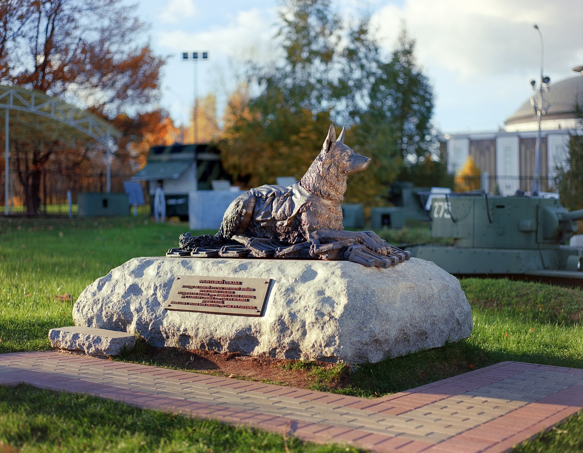 Monument to a front dog